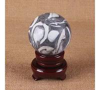 home decoration Beautiful 1pc 65mm-80mm Natural Quartz Balls Tortoise Shells Stone Crystal Spheres for Fengshui (Size : 75MM)