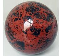 home decoration Beautiful Crystal Natural Stone red Obsidian Crystal Ball Home Decoration Astrologer Ball feng Shui Ball (Color : Ball, Size : Diameter 85mm-90mm)
