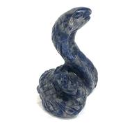 home decoration Beautiful Natural Stone Carving Cobra Sun Blue Pattern Fluorite Gift Home Decoration Against Darkness Crystal (Color : Blue Stone)