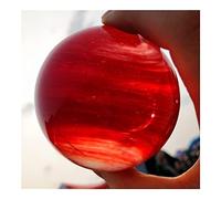 home decoration Beautiful Red Fused Silica Crystal Ball Reiki Decoration Ball Great Choice for Home Decoration (Size : 7-8cm)