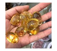 home decoration Citrine Tumbled Stones CrystalsNatural Polished Gemstone for DecorationCrystal Crystal (Color : 20-30mm, Size : 100g)