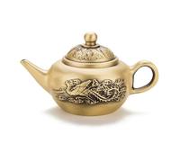 Home Decoration Crafts Small Brass Vintage Dragon Phoenix Chengxiang Tea Pot Office Desktop Travel Tea Set Teapots & Coffee Servers(Type-B)