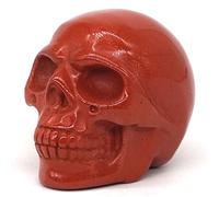 home decoration Crystal 2 Inch Skull Statue Natural Gemstone Red Jasper Crystal Hand CarvedQuartz Stone Statue Suitable for Home Office Decoration