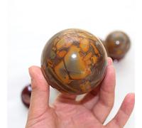 home decoration Crystal Decoration 1pc Natural Quartz Bamboo Leaf Stone Crystal Ball Table Decoration for Home Decoration Accessories Home Decor Beautiful Gifts Draw(Size:50mm)