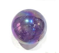 home decoration Crystal Decoration 1Pc Purple Stone Natural Amethyst Aura Quartz Ball Pretty Crystal Ball for Home Decoration Gift Collection Home Decor Beautiful Gifts Crystal (Color : 1pcs, Size : A