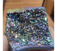 home decoration Crystal Decoration 1pcs Natural Colorful Crystal Cluster Electroplated Stone Home Decoration Handicraft Stone Ornament Home Decor Beautiful Gifts draw(Size:50-75g)