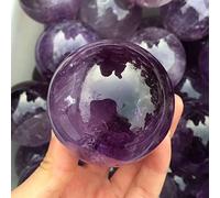 home decoration Crystal Decoration Dark Purple Natural Amethyst Quartz Crystal Sphere Amethyst Gemstone Crystal Ball Home Decoration(Color:60-65mm)