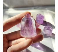 home decoration Crystal Decoration Natural Amethyst Crystal Hexagon Wand Single Point Stone Tower for Decoration Home Decor Beautiful Gifts draw