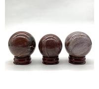 home decoration Crystal Decoration Natural Petrified Wood Silicified Crystal Sphere Ball Polished Decor Crystals and Stones Home Decoration(Size:44-48mm)