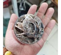 home decoration Crystal Decoration Natural Rock Ore Quartz Gray Purple Sphalerite Crystal Balls Gemstone House Decoration Sphere Collecting Home Decor Beautiful Gifts draw(Size:71-80mm)