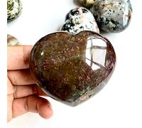 home decoration Crystal Natural Colourful Ocean Jasper Heart Shaped Quartz Crystals Agate Heart StoneCrystals Stones Natural Rock Room Decoration