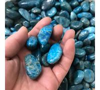 home decoration CrystalDecoration Natural Blue Apatite Gemstones CrystalsGravel Tumbled Stone 12MM-17MM Home Decoration Crystal (Color : 100g)