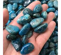 home decoration CrystalDecoration Natural Blue Apatite Gemstones CrystalsGravel Tumbled Stone 12MM-17MM Home Decoration Crystal (Color : White)