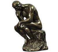 Home Decoration Desktop Ornaments Art Decor For Living Room Office Coffee Study,Bronze The Thinker Statues Crafts,Handmade Sculptures By Auguste Rodin Bronze Crafts 20x10x8cm(8x4x3inch) Ornaments