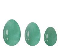home decoration Eggs Set Natural Jade Eggs for Exercise 3 Pcs Undrilled Stone,Opal Eggs Crystal (Color : Urine Eggs)