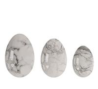 home decoration Eggs Set Natural Jade Eggs for Exercise 3 Pcs Undrilled Stone,Opal Eggs Crystal (Color : Magnesite Eggs)