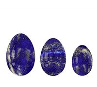 home decoration Eggs Set Natural Jade Eggs for Exercise 3 Pcs Undrilled Stone,Opal Eggs Crystal (Color : Lapis Lazuli Eggs)