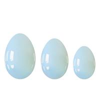 home decoration Eggs Set Natural Jade Eggs for Exercise 3 Pcs Undrilled Stone,Opal Eggs Crystal (Color : Opal Eggs)