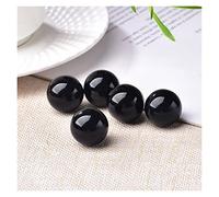 home decoration Fashion Simple Natural Quartz Ball Obsidian Lapis Polished Ornament Home Decoration Handmade Reiki Stone DIY Gift Crafts Decoration Crystal (Color : Obsidian, Size : 18-22mm)