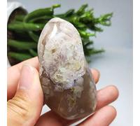 home decoration Flower Agate Crystal Flame Natural Cherry Blossom Quartz Torch Stone Crystal Beautiful Crystal (Color : 2pcs, Size : L)