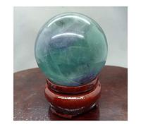 home decoration Fluorite Crystal Sphere Reiki Natural Stone and Minerals Quartz Ball Home Decoration Room Decoration (Size : 55-60mm)