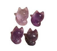home decoration Gift for Family 1pc Natural Amethyst Carving Fox Reiki Stone Noble and Mysterious Lucky Stone Crystal