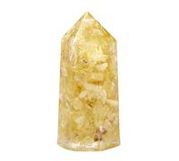 home decoration Hand Drop Glue Crystal Gravel Ornament Crystal Column Degaussing Yoga Purple Powder White Resin Crystal Column Crystal Shelf Display for Stones (Color : B, Size : One Size)