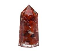 home decoration Hand Drop Glue Crystal Gravel Ornament Crystal Column Degaussing Yoga Purple Powder White Resin Crystal Column Bells for Door for Protection