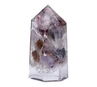 home decoration Hand Drop Glue Crystal Gravel Ornament Crystal Column Degaussing Yoga Purple Powder White Resin Crystal Column Crystal Christmas Decorations (Color : A, Size : One Size)