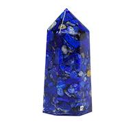 home decoration Hand Drop Glue Crystal Gravel Ornament Crystal Column Degaussing Yoga Purple Powder White Resin Crystal Column Crystal Shelf Display for Stones (Color : A, Size : One Size)