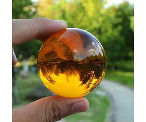 home decoration Home Amber Natural Quartz Magic Crystal Ball Orb 40/50/60mm (Size : 1PC)