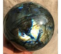 home decoration Home Decor, 1.12kg Crystal Ball Natural Flash Labradorite Quartz Sphere Orb Gem Stone Gifts,Natural Crystal Draw(Size:800-850g)