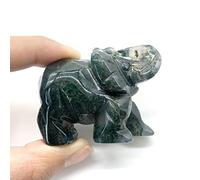 home decoration Home Decor, 1PC Natural Amethyst Moss Agate Zebra Elephant Crystal Handmade Carved Animal Quartz Gemstone Home Decoration Gifts Gifts,Natural Crystal Draw(Color:Moss Agate)