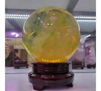 home decoration Home Decor, 1pcs Natural Quartz Crystal Yellow Smelting Stone Crystal Ball Handicraft Living Room Decoration Gifts,Natural Crystal Draw