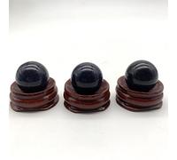 home decoration Home Decor, 3pcs Natural Blue Obsidian Quartz Sphere Internal Crack Crystal Ball Stones Gem Stones Gifts Decor Minerals Gifts,Natural Crystal Draw