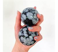 home decoration Home Decor, Crystal Sphere Natural Snowflake Obsidian Crystal Ball Gemstone Gifts,Natural Crystal Draw(Size:50mm)