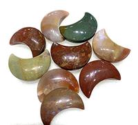 home decoration Home Decor, Mini Natural Ocean Jasper Crystal Moon Heart Star Shaped Polished Stone Home Decoration Gifts Crystals Stones Gifts,Natural Crystal draw(Color:Moon)