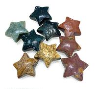 home decoration Home Decor, Mini Natural Ocean Jasper Crystal Moon Heart Star Shaped Polished Stone Home Decoration Gifts Crystals Stones Gifts,Natural Crystal draw(Color:Star)