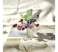 home decoration Home Decor, Natural Crystal Tree Rose Quartz Citrine Lucky Mini Tree Decoration Stone Home Decor Gifts,Natural Crystal Draw(Color:Mixed Material)