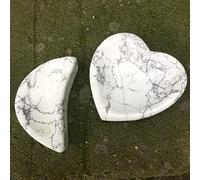 home decoration Home Decor, Natural Gemstone Crystal Bowl Carved Moon Decoration Heart-Shaped White Stone Gift Decoration Gifts,Natural Crystal Draw(Color:Light Yellow)
