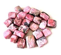 home decoration Home Decor, Natural Rhodonite Crystal Tumbled Stones Polished Rock Cube Quartz Crystals for Balance Gemstone Gifts,Natural Crystal Draw(Size:50g)