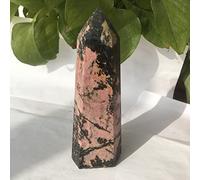 home decoration Home Decor, Natural Rhodonite Stone Pillar Crystal Single Pointed Stone Pillar Quartz polishing Stone Ornament Gifts,Natural Crystal Draw(Size:500-600g)