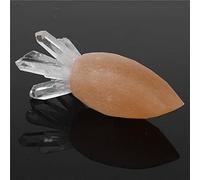home decoration Home Decor, Natural Selenite Carrot Quartz Crystal Polished Stone Transparent Column Collectible Home Decor Gift Gifts,Natural Crystal Draw(Size:13cm)