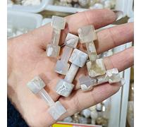 home decoration Home Decor, Natural Snowflake Cherry Blossom Agate Mini Barbell Shaped Crystal Gemstone Decor Gifts,Natural Crystal Draw(Size:3 pieces)