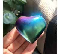 home decoration Home Decor, Titanium Aura Quartz Crystals Heart Natural Gemstones Jewelry Decoration Gifts,Natural Crystal Draw(Size:2pcs)