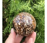 home decoration Home Decoration 1pcs Natural Polished Ocean Jasper SphereCrystal Stone Ball for Decoration Stones Crystal (Size : 65-70mm)