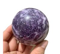 home decoration Home Decoration Natural Purple mica Ball Polished lepidolite Ball Stone for Decoration Crystal (Size : 8-9cm)