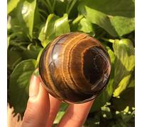 home decoration Home Decoration Natural Yellow Tiger Eye Stone Reiki BallCrystal Stone Sphere for Decorative Gifts Stones Crystal (Size : 45-50mm)