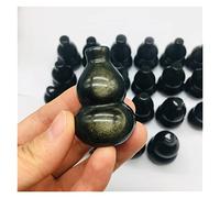 home decoration Ice Soul Natural Obsidian Gourd Decorations Obsidian Gourd Play with Bright and Clever Household Gifts in Kind Crystal (Size : 2pc)