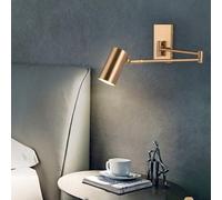 Home Decoration Industrial Long Arm Rosed Swinging Wall Sconce with Adjustable Arm Extendable Lamp Vintage Farmhouse Wall Mounted Reading Light for board Bedroom